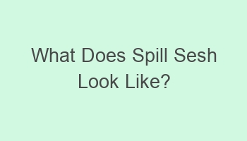 what does spill sesh look like 105056