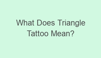 what does triangle tattoo mean 105758