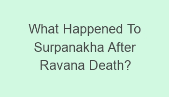 what happened to surpanakha after ravana death 104523