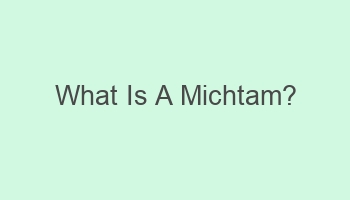 what is a michtam 105194