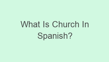 what is church in spanish 104514