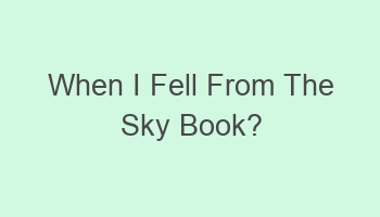 when i fell from the sky book 104379