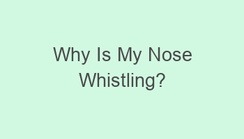 why is my nose whistling 105660