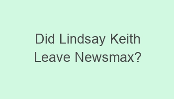 did lindsay keith leave