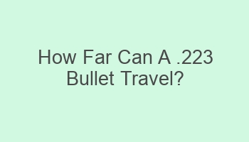 how far can a 223 bullet travel 106181