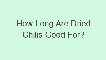 how long are dried chilis good for 106166