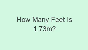 how many feet is 1 73m 105974