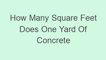 how many square feet does one yard of concrete cover 106837