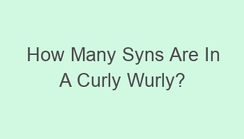 how many syns are in a curly wurly 107152