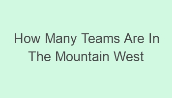 how many teams are in the mountain west conference 107126