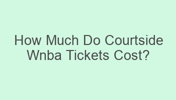 how much do courtside wnba tickets cost 108685