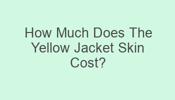 how much does the yellow jacket skin cost 106329