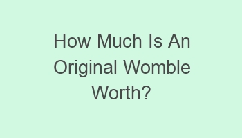 how much is an original womble worth 108406