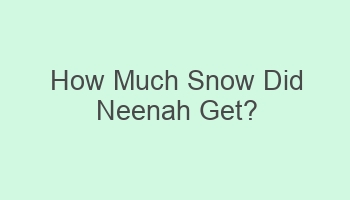 how much snow did neenah get 108237