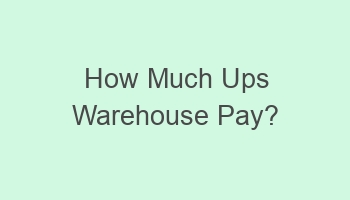 how much ups warehouse pay 108281