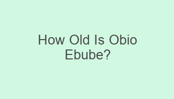 how old is obio ebube 106613