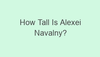 how tall is alexei navalny 106755