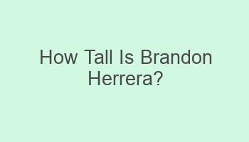 how tall is brandon herrera 108400