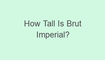 how tall is brut imperial 107464