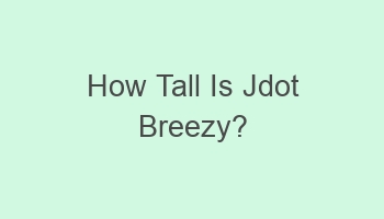 how tall is jdot breezy 108736