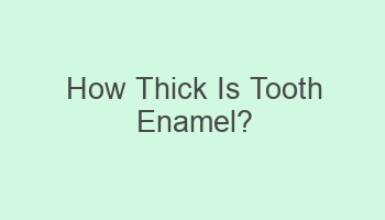 how thick is tooth enamel 108385