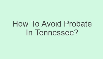 how to avoid probate in tennessee 105953