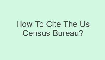 how to cite the us census bureau 107697