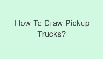 how to draw pickup trucks 108235