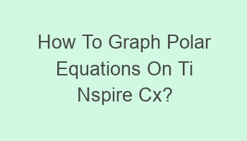 how to graph polar equations on ti nspire