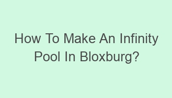 how to make an infinity pool in