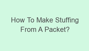 how to make stuffing from a packet 108346