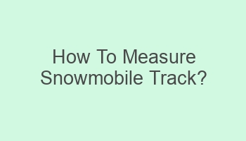 how to measure snowmobile track 107352