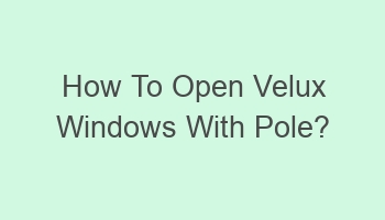 how to open velux windows with pole 107378