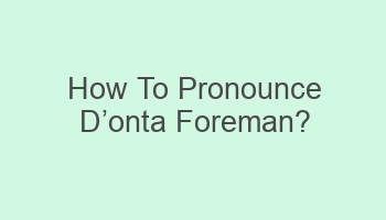 how to pronounce dcabconta foreman 107490