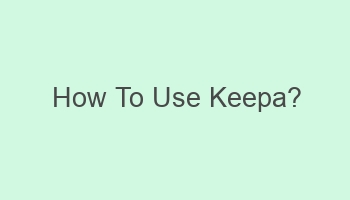 how to use keepa 106734