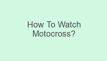 how to watch motocross 108423