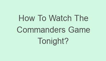 how to watch the commanders game tonight 107931