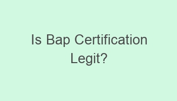 is bap certification legit 108216