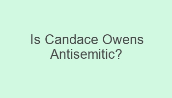 is candace owens antisemitic 106357