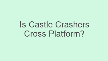 is castle crashers cross platform 108404