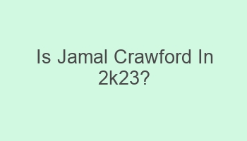 is jamal crawford in 2k23 106282