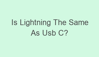 is lightning the same as usb c 108546