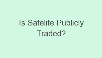 is safelite publicly traded 106164