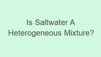 is saltwater a heterogeneous