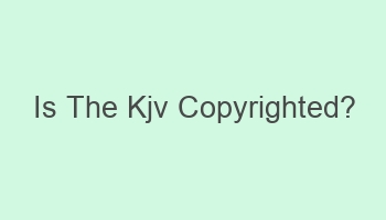 is the kjv copyrighted 108279