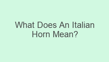 what does an italian horn mean 107613