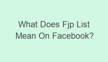 what does fjp list mean on facebook 107648