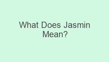 what does jasmin mean 108449