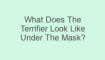 what does the terrifier look like under the mask 106768