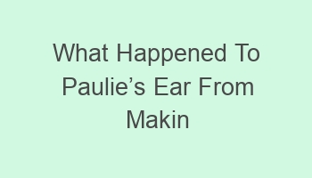 what happened to pauliecabcs ear from makin memories 105926